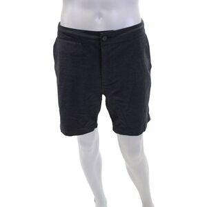 All Day Mens Buttoned Drawstring Waist Flat Front Board Shorts Gray Size 31